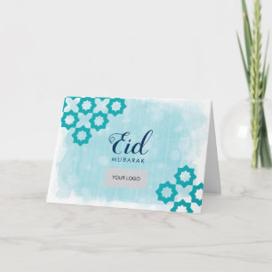 Het Collectieve Wenskaart van Eid - Blauw Kaart