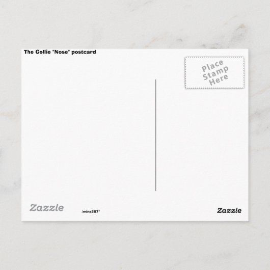 Het Collie NOSE briefkaart (Achterkant)
