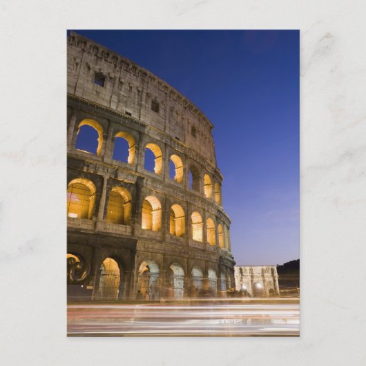het Colosseum ampitheater 's nachts verlicht Briefkaart (Voorkant)