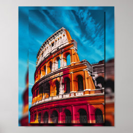 Het Colosseum: een levendig eerbetoon aan de Romei Poster