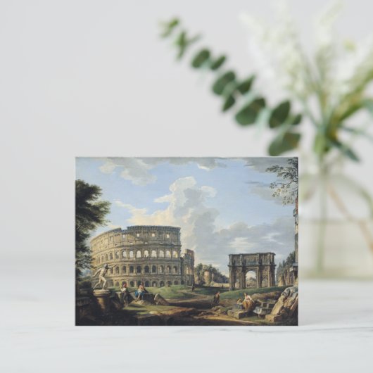 Het Colosseum en de Arch of Constantine Briefkaart (Staand voorkant)