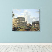 Het Colosseum en de Arch of Constantine Canvas Afdruk (Insitu (Houten vloer))