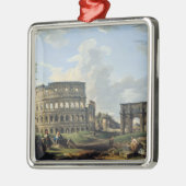 Het Colosseum en de Arch of Constantine Metalen Ornament (Links)