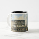Het Colosseum en de Arch of Constantine Tweekleurige Koffiemok (Voorkant links)
