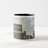 Het Colosseum en de Arch of Constantine Tweekleurige Koffiemok (Center)