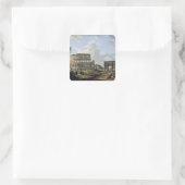 Het Colosseum en de Arch of Constantine Vierkante Sticker (Tas)