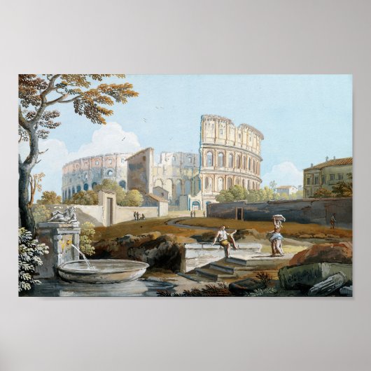 Het Colosseum in Rome | Giovanni Battista Busiri Poster (Voorkant)