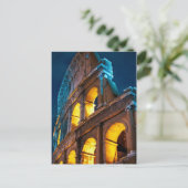 Het Colosseum in Rome, Italië, om acht uur Briefkaart (Staand voorkant)
