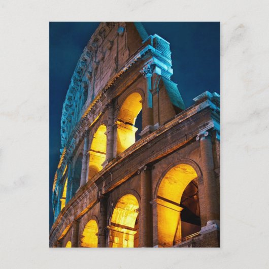 Het Colosseum in Rome, Italië, om acht uur Briefkaart (Voorkant)