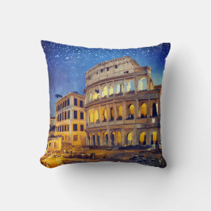 Het Colosseum in Rome 's nachts Kussen
