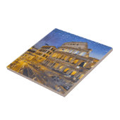 Het Colosseum in Rome 's nachts Tegeltje (Zijkant)