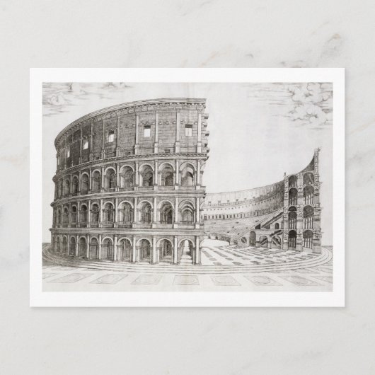 Het Colosseum, ingebouwd in AD 80 (graven) Briefkaart (Voorkant)