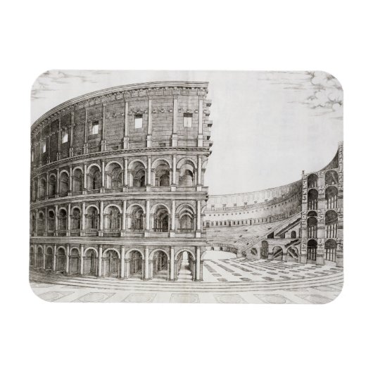 Het Colosseum, ingebouwd in AD 80 (graven) Magneet (Horizontaal)