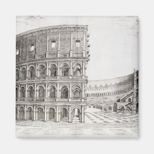Het Colosseum, ingebouwd in AD 80 (graven) Magneet (Voorkant)