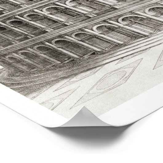 Het Colosseum, ingebouwd in AD 80 (graven) Poster (Hoek)