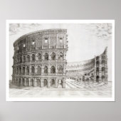 Het Colosseum, ingebouwd in AD 80 (graven) Poster (Voorkant)