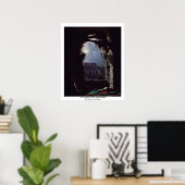 Het Colosseum op een moonlit nacht Poster (Thuiskantoor)