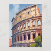 Het Colosseum Rome Aquarel Reis Briefkaart (Voorkant)