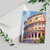 Het Colosseum Rome Aquarel Reis Briefkaart