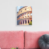 Het Colosseum Rome Aquarel Reizen  Canvas Afdruk (Insitu (Woonkamer))