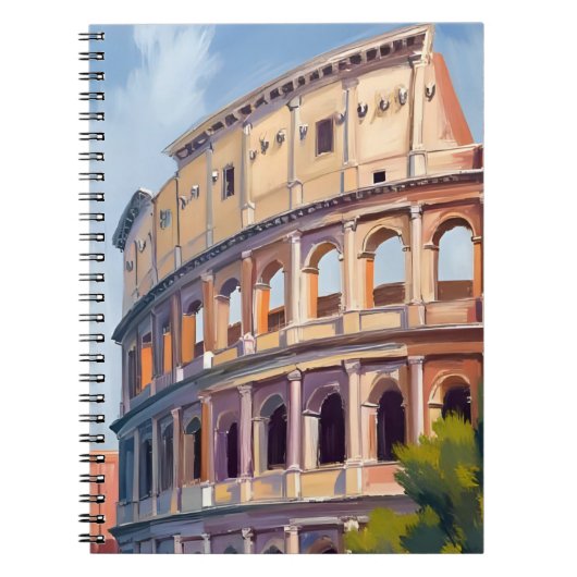 Het Colosseum Rome Aquarel Reizen Notitieboek (Voorkant)