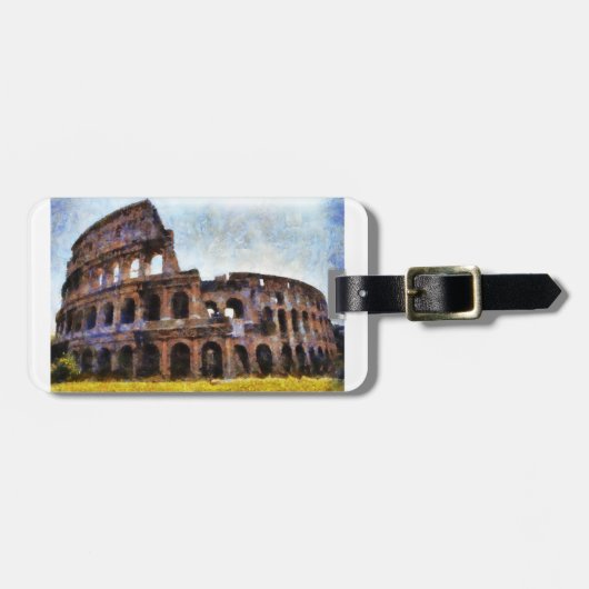 Het Colosseum, Rome, Italië Bagagelabel (Voorkant horizontaal)