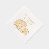 Het Colosseum Rome Italië Paar Namen Folie Servetten (Rechts)