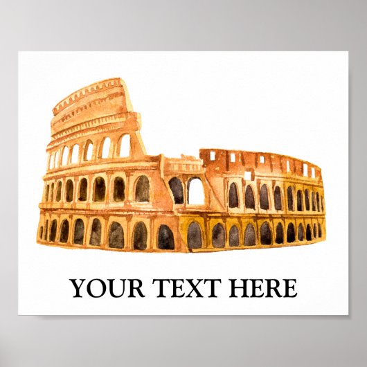 Het Colosseum Rome, Italië Persoonlijk ontwerp Poster (Voorkant)