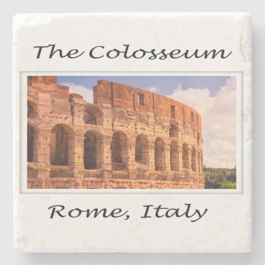 Het Colosseum Rome, Italië Stone Onderzetter (Voorkant)
