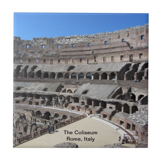 Het Colosseum - Rome, Italië Tegeltje (Voorkant)