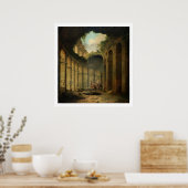 Het Colosseum, Rome (olie op doek) Poster (Keuken)