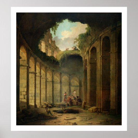 Het Colosseum, Rome (olie op doek) Poster (Voorkant)