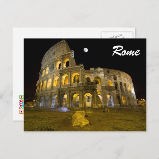 Het Colosseum 's nachts Briefkaart (Voorkant / Achterkant)