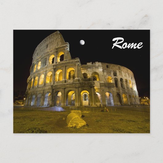 Het Colosseum 's nachts Briefkaart (Voorkant)
