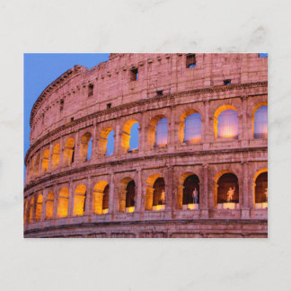 Het Colosseum tijdens de vroege avond, Rome, Itali Briefkaart