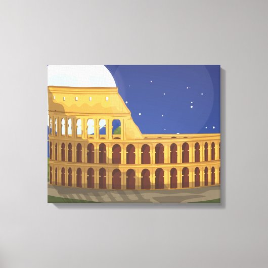 Het Colosseum Van Rome Canvas Afdruk (Voorkant)