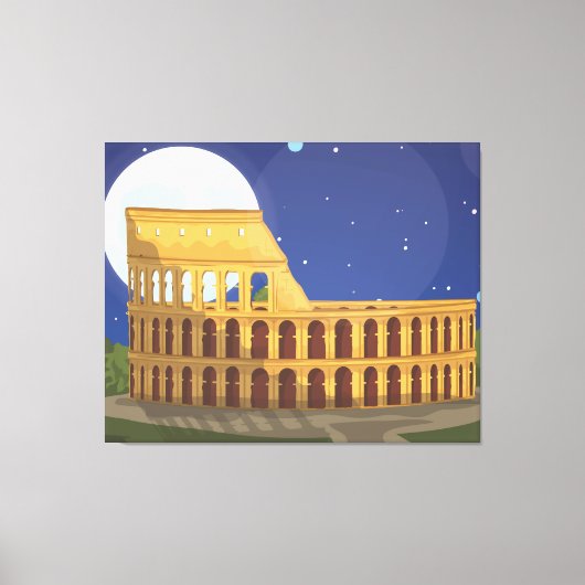 Het Colosseum van Rome Canvas Afdruk (Voorkant)