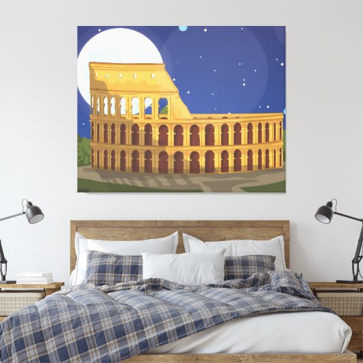 Het Colosseum van Rome Canvas Afdruk (Insitu (Slaapkamer))
