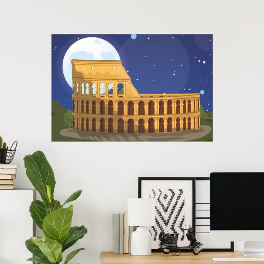 Het Colosseum van Rome Poster (Thuiskantoor)