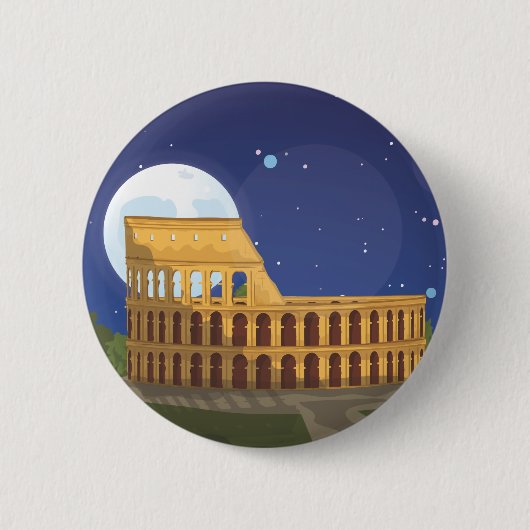 Het Colosseum van Rome Ronde Button 5,7 Cm (Voorkant)
