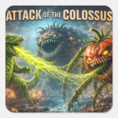 Het Colossus mutant groente vierkante sticker vel (Voorkant)