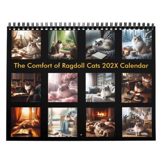 Het comfort van Ragdoll Cats 202X Kalender (Hoes)