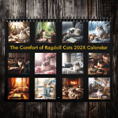 Het comfort van Ragdoll Cats 202X Kalender