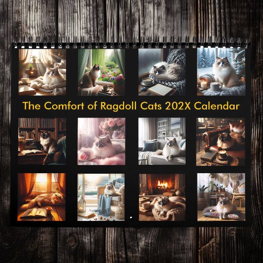 Het comfort van Ragdoll Cats 202X Kalender