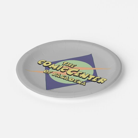 Het Comic Center van Pasadena Papieren Bordje (Gekanteld)