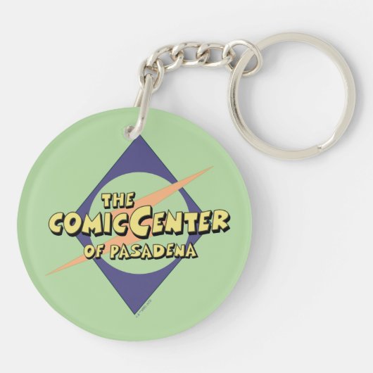Het Comic Center van Pasadena Sleutelhanger (Achterkant)