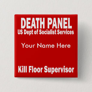 Het Comité van de dood - de Kill Floor Supervisor Vierkante Button 5,1 Cm
