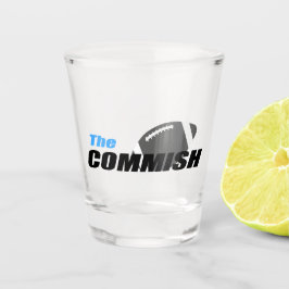 Het Commish Fantasy Football heeft een shot glass Shot Glas