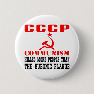 Het communisme doodde Meer Mensen dan Builenpest Ronde Button 5,7 Cm