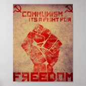 Het communisme is een strijd poster (Voorkant)